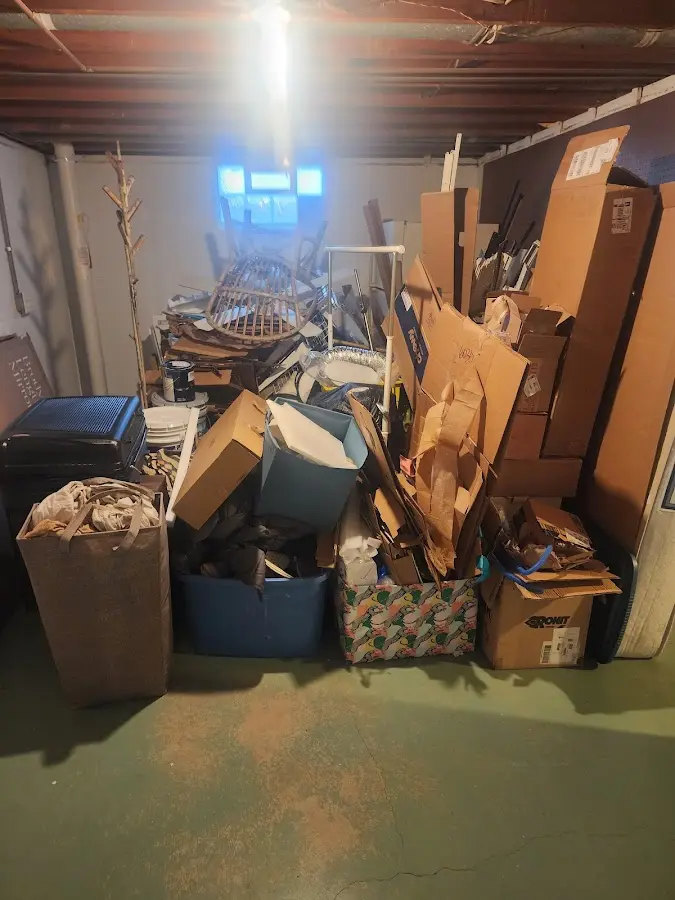 Roll-off dumpster container at job site for Concrete Dumpster Rental in Plumsted